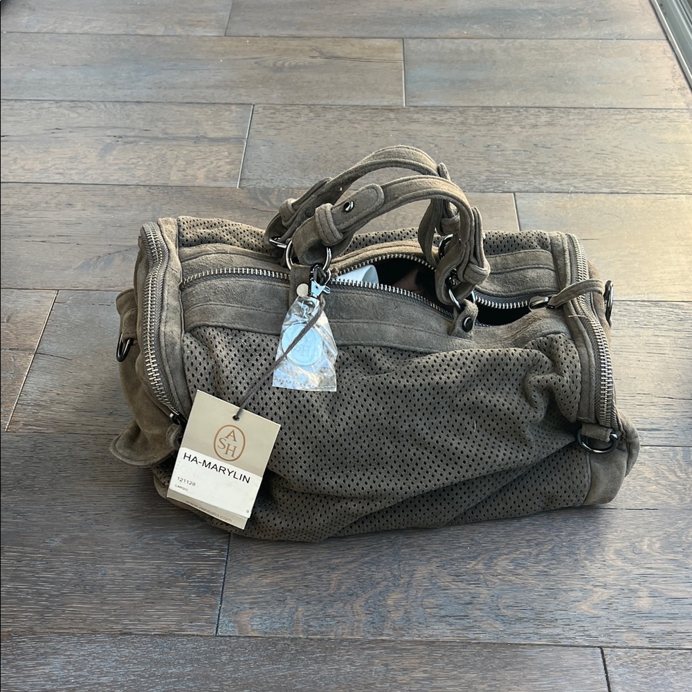Gray Suede Ash handbag